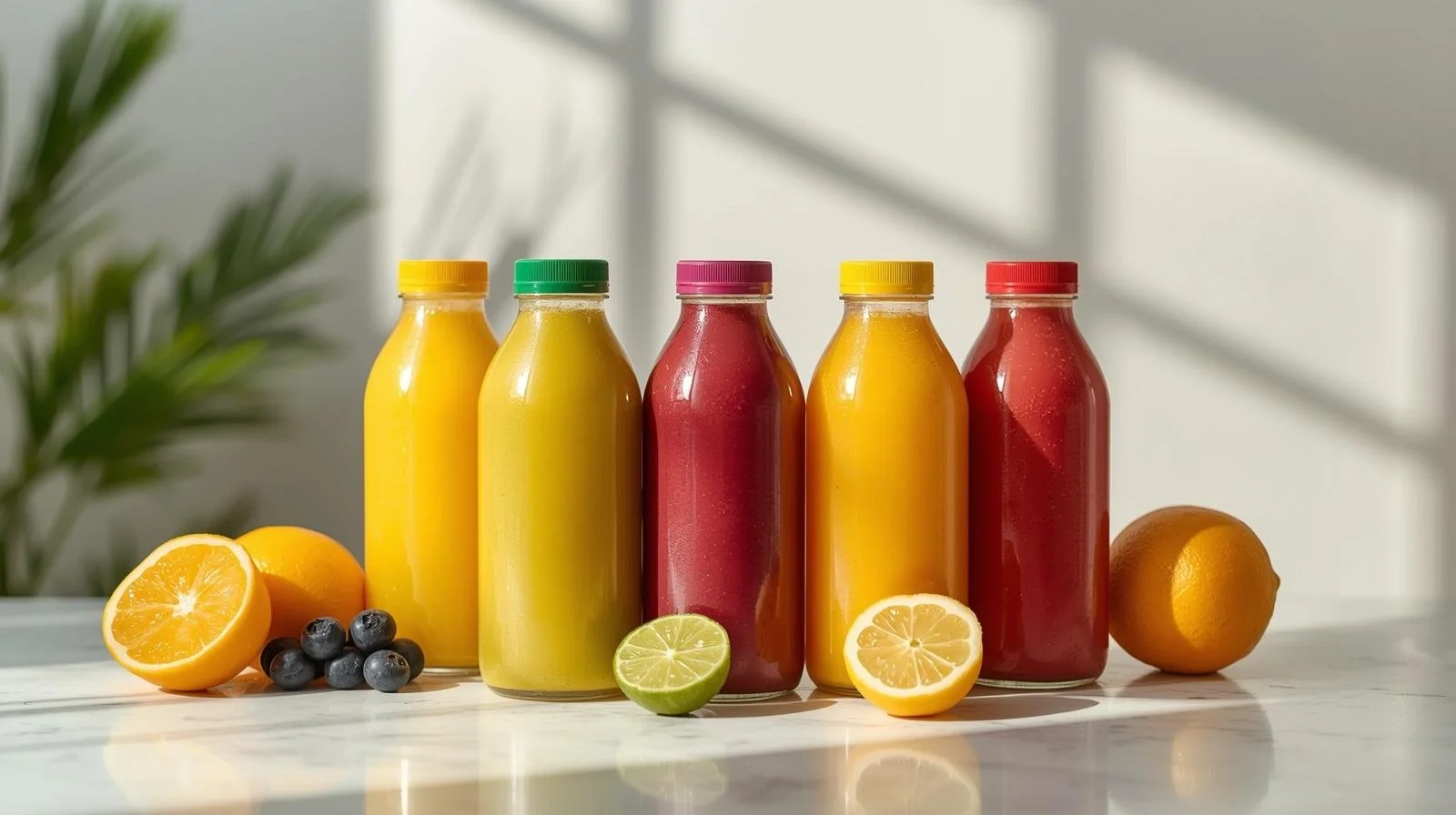 Bottled juices and smoothies