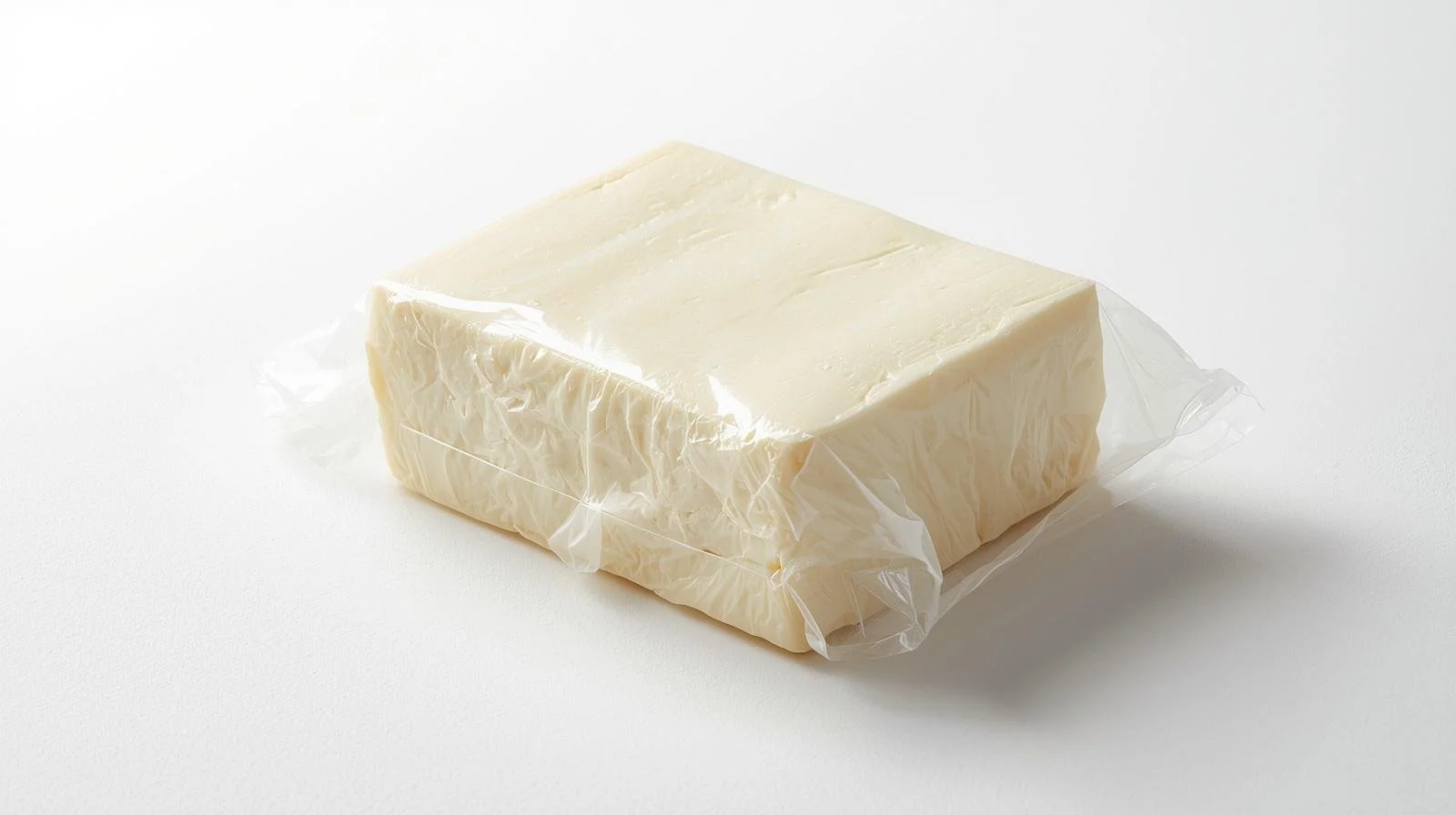 Tofu packaged in plastic